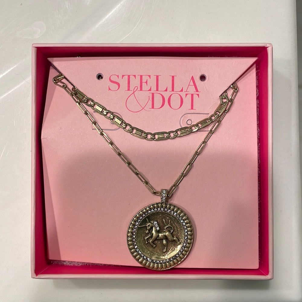 Stella & Dot Heritage Coin Pendant Necklace